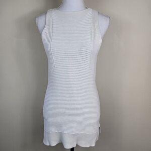 Allsaints Womens Sleeveless Tunic Sweater Top Size M Ivory